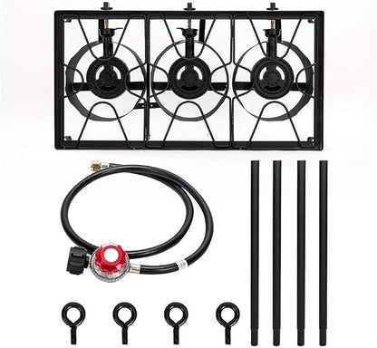 ROVSUN 2/3 Burner Outdoor Propane Gas Stove High Pressure Stand Cooker for Backyard Cooking Camping Home Brewing Canning Turkey Frying