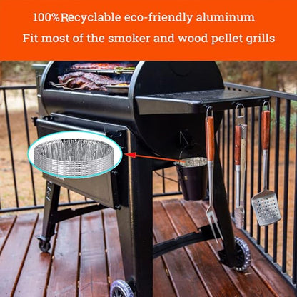 12 Pack Grease Bucket Liners with Pit Boss Grills 67292, Rec Tec Large Bucket, Z Grill Bucket, Drip Tray Liners for Traeger Timberline, Ironwood, Woodridge Pellet Grills and Flatrock 6.2”x 6.0”
