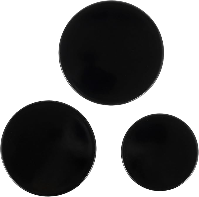 Surface burner cover replacement part suitable for GE gas range/oven/stove wb29k10006-1 large cap - 3 1/2 inches wide- wb29k10001-1 medium caps-3 3/16 wide wb29k10009-1 small cap- 2 9/16
