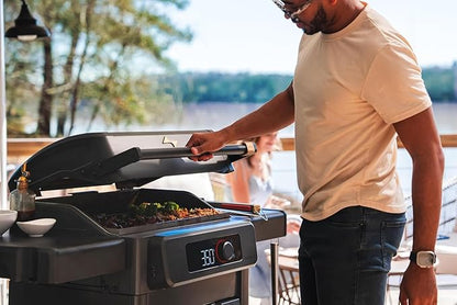 Current® Model G Griddle, Smart Electric Outdoor Flat Top BBQ Grill with 200°F to 600°F Range for Searing & Roasting, Digital Precision, Apartment-Friendly & Weather-Resistant, Onyx