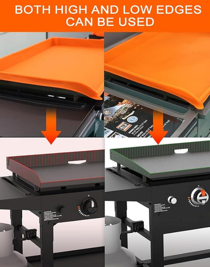 36in Premium Silicone Griddle Cover Mat for Blackstone Griddle 36 Inch - Hermetic Protection from Rust & Debris All Year, Fits All Blackstone 36 Inch Models - Food Grade Silicone（Orange）
