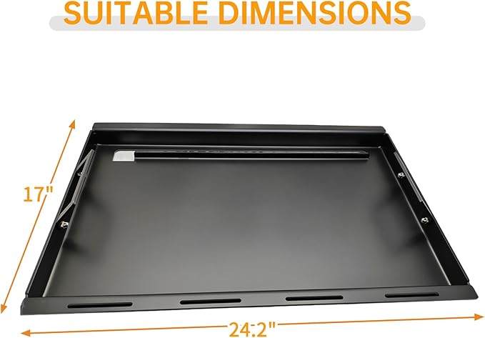Full Size 24.2 Inch Griddle Replacement Parts for Grill Chef BM616, GC610, GC616, GC716, GC816 Grill Master 720-0670E, 720-0737