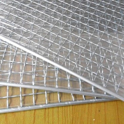Stainless Steel Mesh BBQ Grill Grate Grid Wire Rack Cooking Replacement Net, Reusable Non-Stick BBQ Rack Cross Wire Grill Mat for Home Party Camping Barbecue Outdoor Picnic(Size:25x40cm)