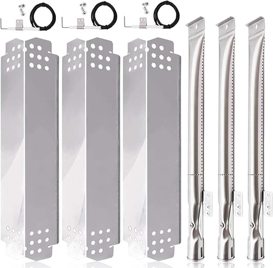 Grill Replacement Parts for Nexgrill 720-0925S, 720-0894F, 720-0864M, 720-0864, 720-0864R and BBQ PRO, Backyard Grill, Expert, Kenmore Grill Parts. Grill Heat Plates Shield, Burner Tubes and Igniters.