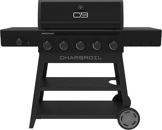 Charbroil Performance Series 5-Burner Gas Grill Cart with Side Burner, Black - 463254125