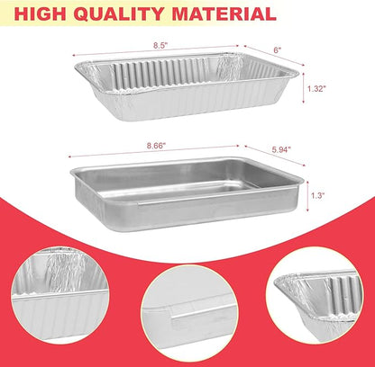 DcYourHome 93305 Grease Catch Pan Kit for Weber Spirit 2/3 Burners Spirit E-210 E-310 Grill Parts, Grease Tray with 20 Pack 6415 Drip Pan Liner for Weber Genesis 2/Genesis II LX 200/300, Summit Grill