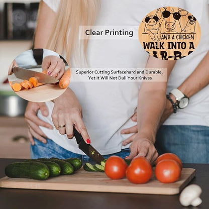 Funny Charcuterie Board BBQ Barbecue Cutting Board Decor Gifts for Fathers Day Birthday Gifts for Men Meat Lover Gift for Dad Kitchen Accessories Bamboo Decorative Cutting Boards for Kitchen
