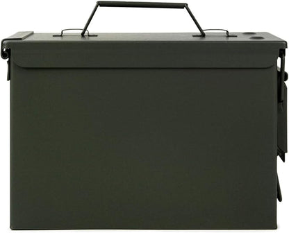 GUGULUZA Metal Ammo Can 30 50 Cal, Waterproof Airtight Ammo Containers Case | Heavy-Duty Ammunition Storage Case Military Container, Lockable Box w/Flip Top for Long-Term Storage Bullet, 30Cal and 50 Cal