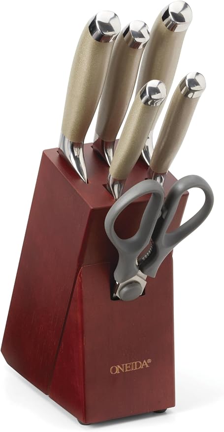 Oneida Preferred Stainless Steel Kitchen Cutlery Set – 7 Piece Essential Knife Set for Daily Cooking Needs, Metallic Finish