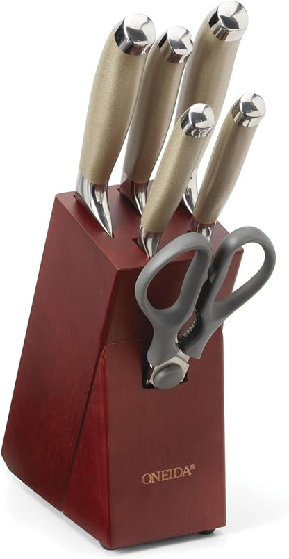 Oneida Preferred Stainless Steel Kitchen Cutlery Set – 7 Piece Essential Knife Set for Daily Cooking Needs, Metallic Finish