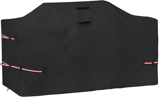 110 Inch Island Grill Cover - 600D Heavy Duty Waterproof All Weather Protection Outdoor Cover,Black