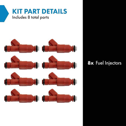 TRQ Fuel Injector Set | For 2000-2003 Dodge Dakota Durango Ram 1500 Ram 1500 Van 2000-2002 2500 2500 Van 3500 3500