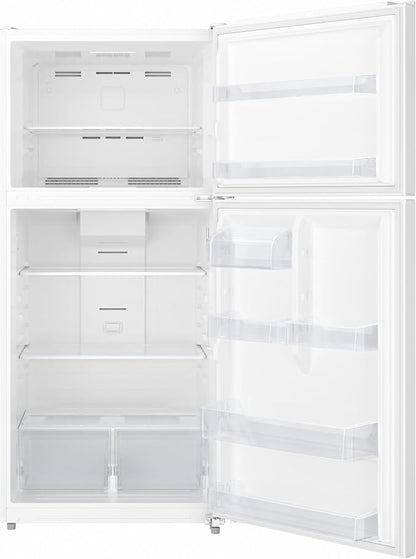 KoolMore 30 Inch 18 Cu Ft Top Freezer Refrigerator, White, Freestanding Full Size Fridge Freezer for Home Kitchen or Garage