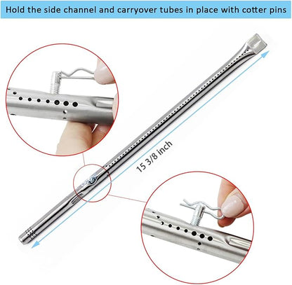 Grill Rplacement Parts for Charbroil Performance 4 Burner 463365021 463365522 463352521, 5 Burner 463448021, 4-Burner 463366022, G325-0002-W1 Heat Plate, G327-2100-W1 Burner, Igniter, Crossover Tube
