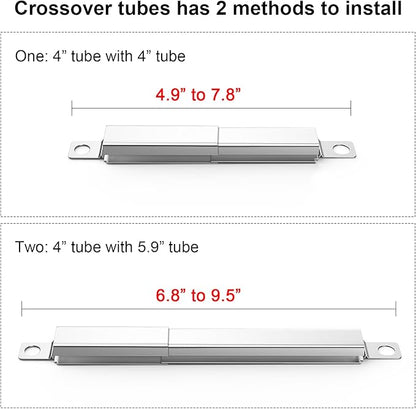 Uniflasy 304 Stainless Steel Carryover Tubes Replacement Parts for Char-broil, Crossover Tube for Charbroil Grill Replacement Parts, Universal Crossover Tubes for Kenmore and Others Most Grills, 3 PCS