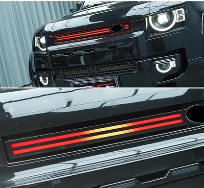 Front Bumper Color Changing Led Lights Grill Lamp Dynamic Light Breathing Lamp Compatible For Land Rover Defender L663 2020-2024 90 110 130