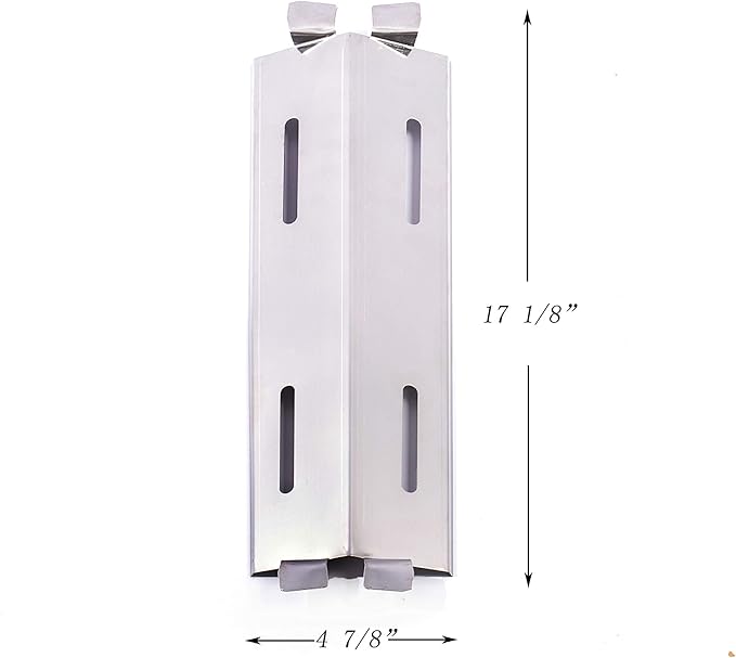 Replace parts 8 Pack Stainless Steel Heat Plates and Stainless Steel Grill Burners Replacement for Bakers and Chefs GR2039201-BC-00, GD430, ST1017-012939, Grill Chef, Members Mark Gas Grill Models