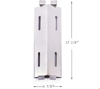 Replace parts 8 Pack Stainless Steel Heat Plates and Stainless Steel Grill Burners Replacement for Bakers and Chefs GR2039201-BC-00, GD430, ST1017-012939, Grill Chef, Members Mark Gas Grill Models