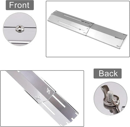 Universal Adjustable Tent Shield, Stainless Steel Heat Plate, Grill Burner Cover, Flamer Tamer, Grill Repair Kits for Charbroil and Other Gas Grill Models, 5-Pack BBQ Replacement Parts Kit