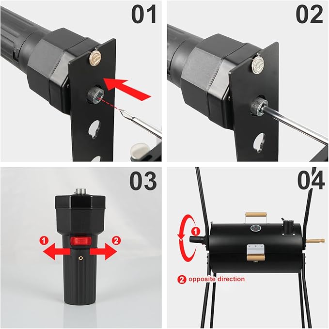 Portable Charcoal Grill with Thermometer, Double-sided Smoker Grill for Outdoor Camping Backyard Party Travel