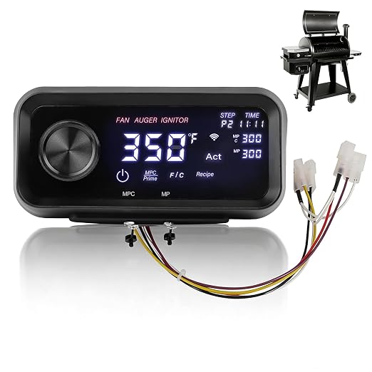 80146 Digital PID Control Board Fit for Pit Boss Pro Series II 850 Wood Pellet Grill, WiFi & Bluetooth Touch Screen Replacement Part Compatible with PB850PS2, Dual Meat Probe Ports