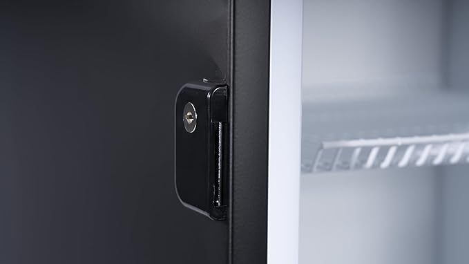 KoolMore 23 in. One Glass Door Commercial Display Merchandiser Refrigerator Cooler in Black, ETL Listed, 10 cu. ft. (KM-MDR-1GD-10C)