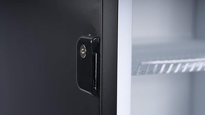 KoolMore 23 in. One Glass Door Commercial Display Merchandiser Refrigerator Cooler in Black, ETL Listed, 10 cu. ft. (KM-MDR-1GD-10C)