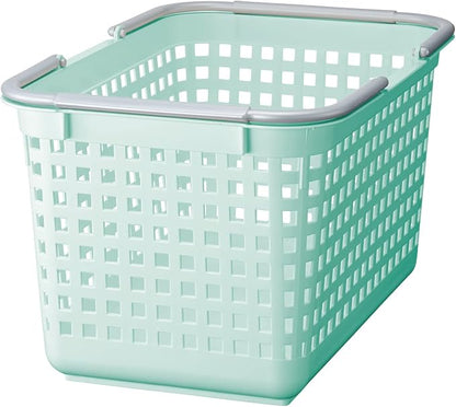 Like-it│SCB-4│Daily use inside or outside of the home. Movable handles make it easy to carry around.|Bathroom essentials, kid's toys, tools, and gardening.|18.03" x 12.01"x 10.35"| Mint Blue |6.6 gal