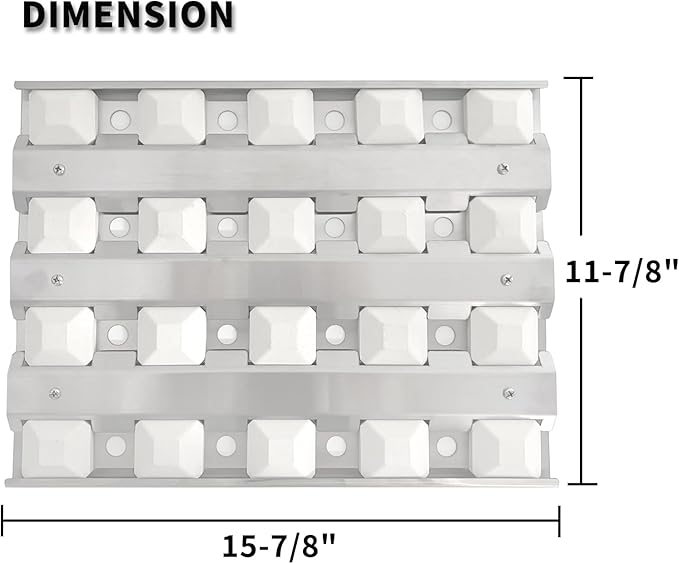 S23218-38Y Briquette Tray for Delta Heat 26 38 Inch Grill Replacement Parts for Delta Heat DHBQ38 DHBQ26 DHBQ38G DHBQ38R/S DHBQ26G Heat Plates Shield Ceramic Briquettes Tray