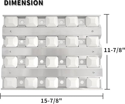 S23218-38Y Briquette Tray for Delta Heat 26 38 Inch Grill Replacement Parts for Delta Heat DHBQ38 DHBQ26 DHBQ38G DHBQ38R/S DHBQ26G Heat Plates Shield Ceramic Briquettes Tray