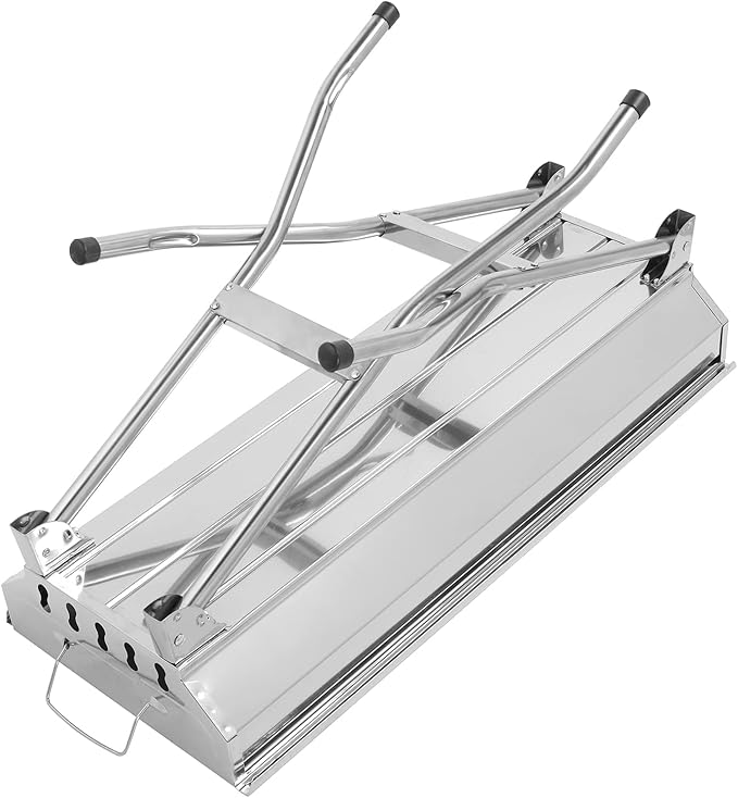 Portable Charcoal Grill, Stainless Steel BBQ Grill, 10.14 lbs, Multiple Grill Nets & Baking Tray, Bottom Shelf & Baskets, Anti-Scalding Handle for Camping, Picnics, Tailgating, 39.37 x 12.2 x 27.95''