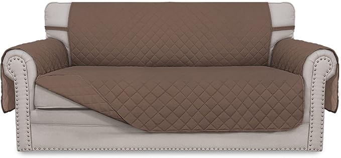 Easy-Going Reversible Couch Cover, 2 Cushion Sofa, Brown/Brown | Oversized Loveseat Slipcover For Dogs, Water Resistant Mat, Living Room, Non-Slip Sofa Cover, Pet Friendly