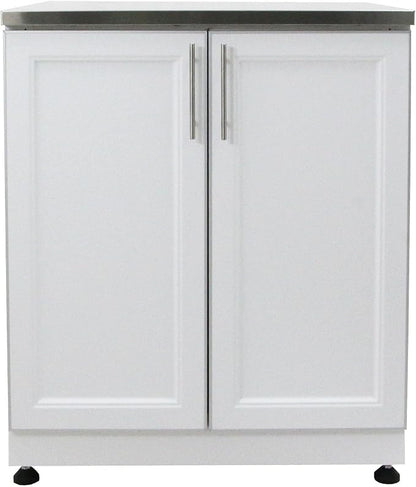 Blue Sky Outdoor Living White Shaker 3-Piece Outdoor Kitchen Combo Set 12 – Modular Weatherproof Storage Cabinets