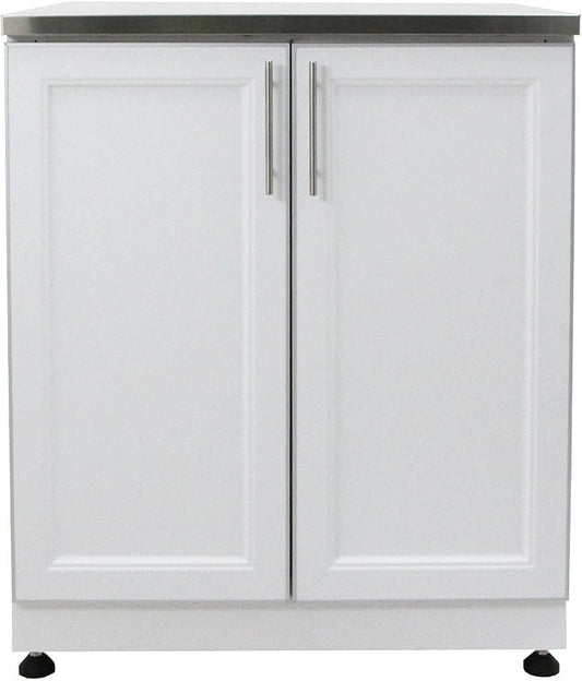 Blue Sky Outdoor Living White Shaker 3-Piece Outdoor Kitchen Combo Set 12 – Modular Weatherproof Storage Cabinets