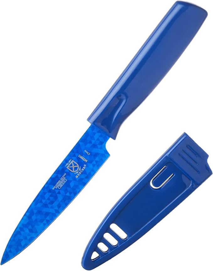 Mercer Culinary Non-Stick Paring Knife, 4 Inch, Blue