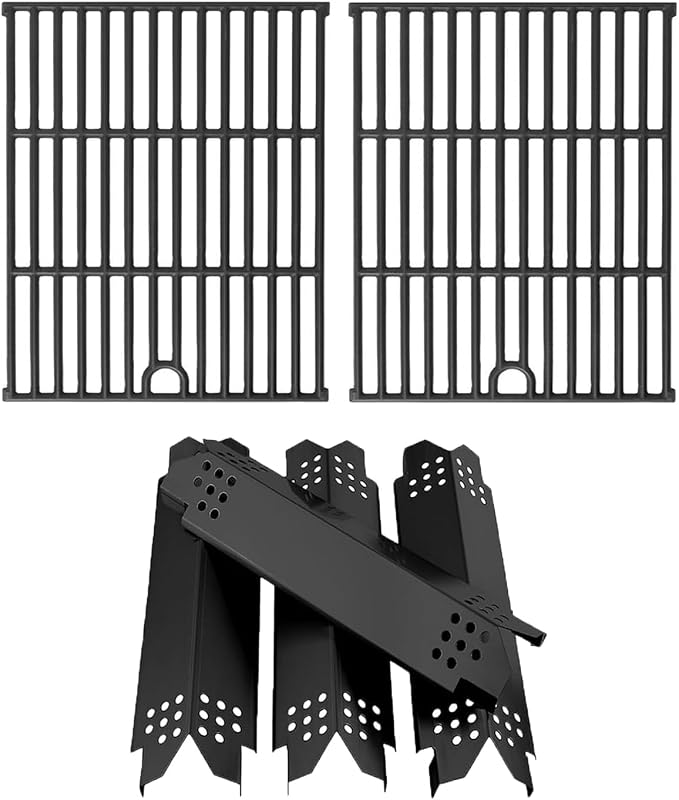 Grill Replacement Parts for Nexgrill 4-Burner 720-0830 720-0830H 720-0830X 720-0830HR 720-0830T, Cooking Grate, Heat Shield and Burner Kit for Nexgrill Replacement Parts 4-Burner 720-0830H