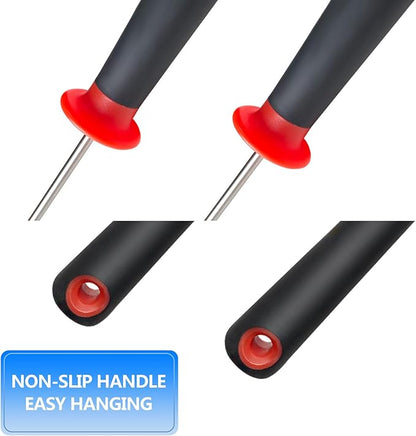 5Pcs Food Flipper Turner Hooks, Stainless Steel BBQ Turner Hooks Non-slip Handles BBQ Grill and Smoker Accessories for Grilling Ribs Steaks Chicken Sausages