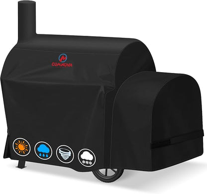 Grill Cover for Oklahoma Joe's Longhorn Offset Smoker - 600D Premium Smoker Cover Waterproof & Heavy Duty for Oklahoma Joe's Longhorn Smoker Grill