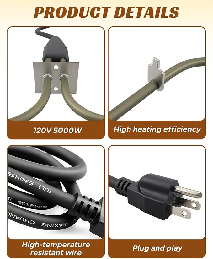 116-7000-0 Electric Heating Element Fit for Brinkmann Electric Smoker 70 inches, 1500W, 120V