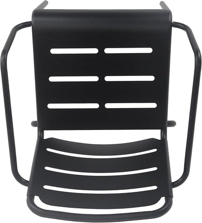 Christopher Knight Home Jodi Outdoor Bistro Set, 3-Piece Bistro Table and Chairs Set of 2, Patio Furniture Set with Iron Frame, Patio Conversation Set for Poolside/Garden Cafeteria, Matte Black