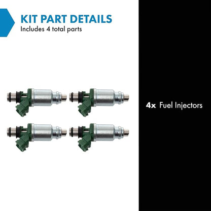 TRQ Fuel Injector Set | For 1992-2000 Toyota Camry 1992-1999 Celica 1992-1995 MR2 1998-2000 RAV4 1999-2000 Solara