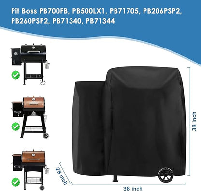 Grill Cover for Pit Boss Lexington 500 & 540 Series, 700FB, 440FB, Z Grill 550B, Waterproof Wood Pellet Grill Cover, 600D Heavy Duty Outdoor Grill Cover