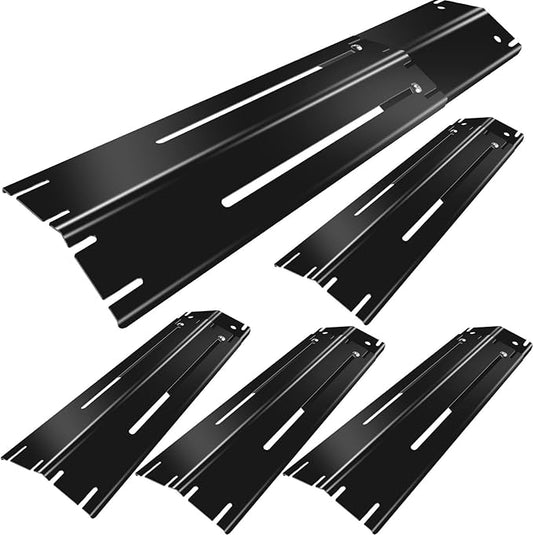 Adjustable Grill Heat Plates Shield 11.75-21 inch for Dyna-Glo Grill Replacement Parts, Charbroil Grill Replacement Parts, 5 Pcs Barbecue Grill Accessories for Backyard Nexgrill Flavorizer Bar