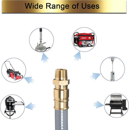 36Feet 56 Feet 3/4-inch ID Natural Gas Hose with Quick Disconnect | Fittings for NG/LP Propane Appliances, Grill, Patio Heaters, Generators, Pizza Oven, etc. Useful Indoors & Outdoors