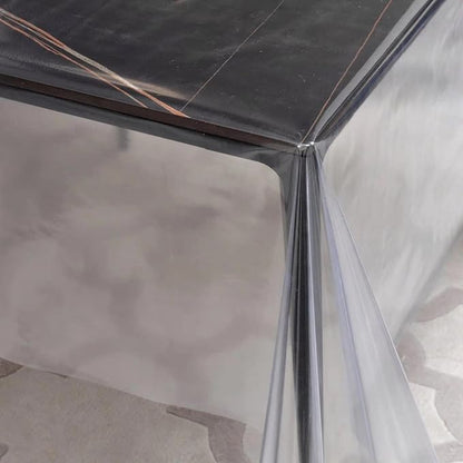 Romanstile 100% Waterproof Clear Plastic Tablecloth, Vinyl Rectangle PVC Table Cloths Protector Spill Oil Proof Wipe Clean Transparent Table Cover for Dining/Camping/Parties - 52 x 70, Crystal Clear