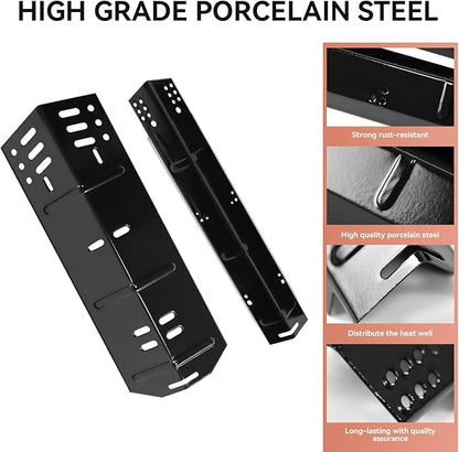 Grill Heat Plate Replacement for Dyna-Glo 5 Burner DGH474CRP DGH485CRP DGH483CRP, Dyna-Glo 4 Burner DGH450CRP Grills, Porcelain Steel Heat Plate for Revoace GBC1793W, 5 Pack