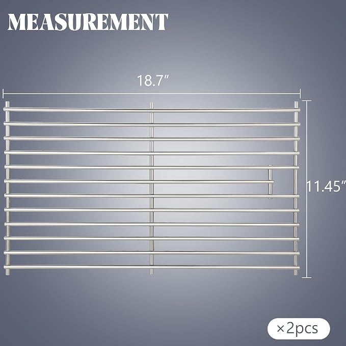 Stainless Steel Grill Grates for Traeger Westwood TFB65YLJU Replacement | Heavy-Duty 7mm Rod, Westwood Grill Parts Accessories, Wood Pellet Smoker Grill Grid Backyard BBQ Rack (2-Pack)