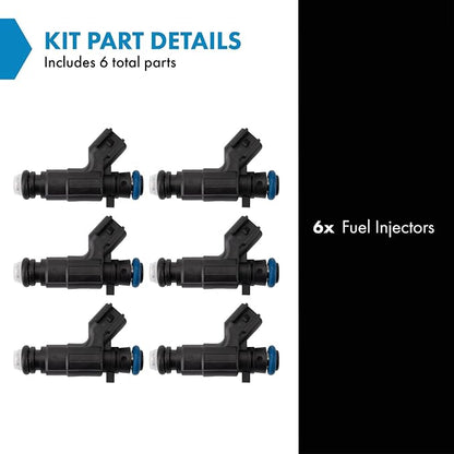 TRQ Fuel Injector Set | For 2005-2008 Buick LaCrosse 2004-2006 Rendezvous Cadillac CTS SRX 2005-2006 STS