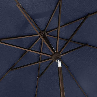 EliteShade USA 10-Year-Non-Fading 10Ft Market Patio Umbrella, UPF 50+ UV Protection Performance Sun Umbrella, Heavy Duty Commercial Grade Outdoor Table Umbrella with Crank & Tilt, Windproof Vented Top for Garden, Pool, Deck and Outdoor Playsets, Navy Blue