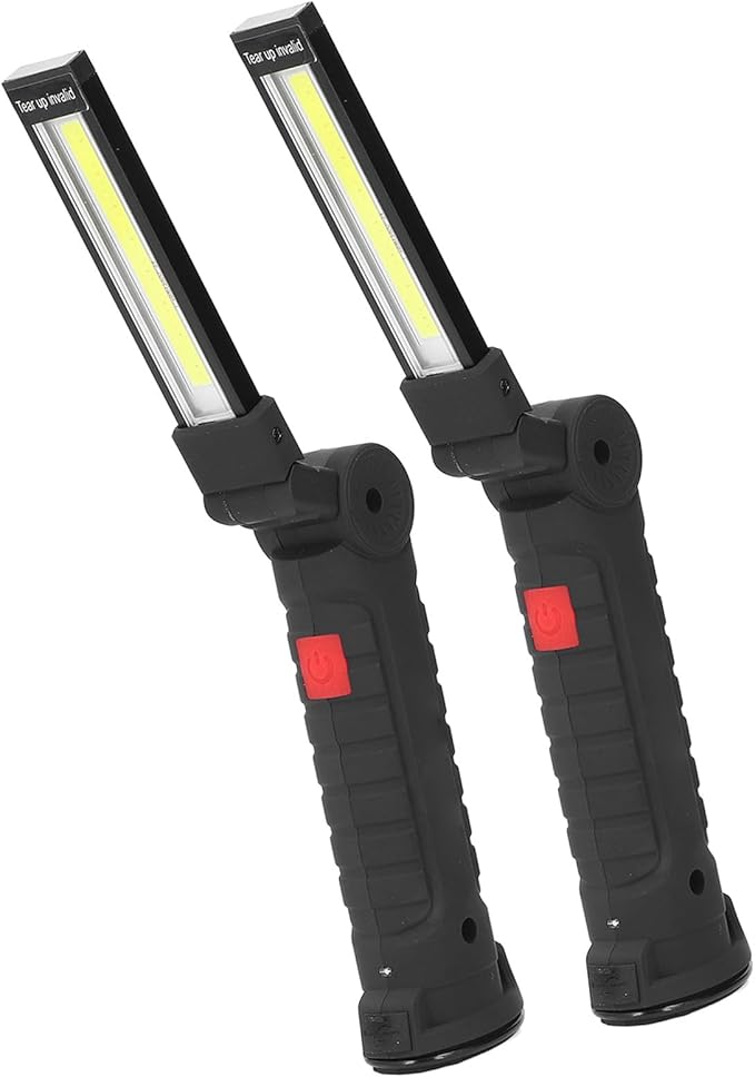 Foldable COB Work Light Rechargeable LED Multi Functional Grill Light for Maintenance 2Pcs
